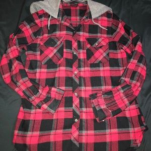 Hooded flannel